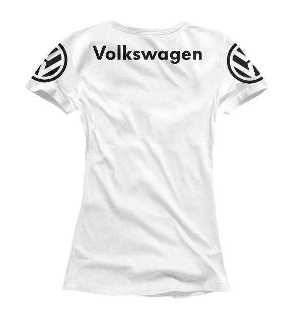 Футболка для девочек с изображением Volkswagen цвета Белый