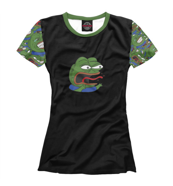 Футболка для девочек с изображением Pepe цвета Белый