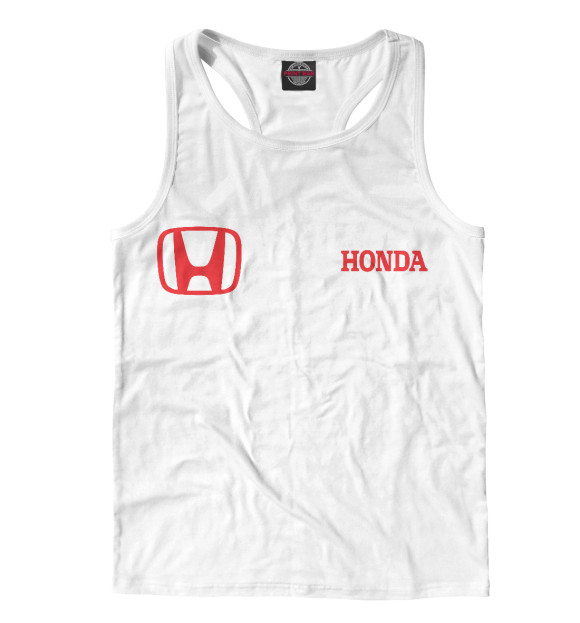 Мужская майка-борцовка с изображением Honda цвета Белый