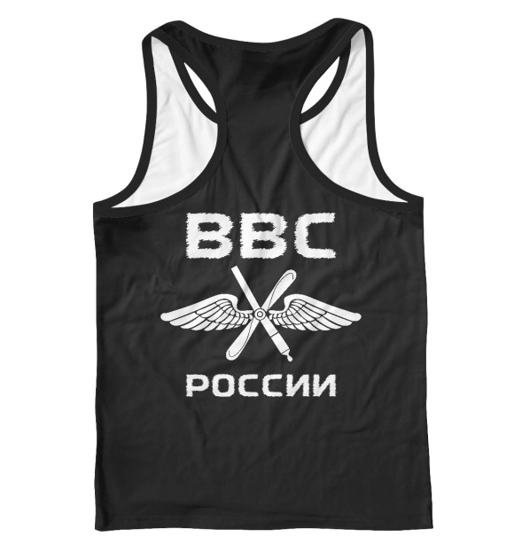 Мужская майка-борцовка с изображением ВВС РОССИИ цвета Белый