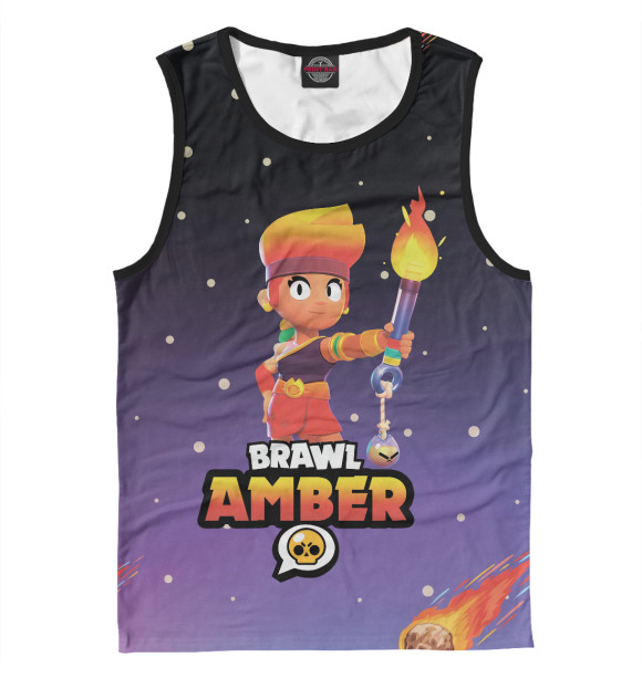 Майка для мальчика с изображением Brawl Stars цвета Белый