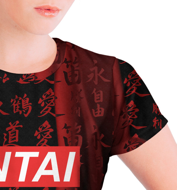 Футболка для девочек с изображением Hentai цвета Белый