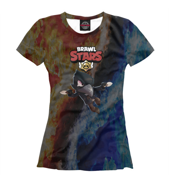 Женская футболка с изображением Brawl Stars: Crow цвета Белый