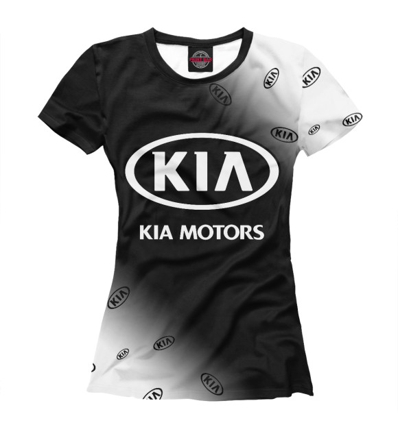 Футболка для девочек с изображением KIA / Киа цвета Белый