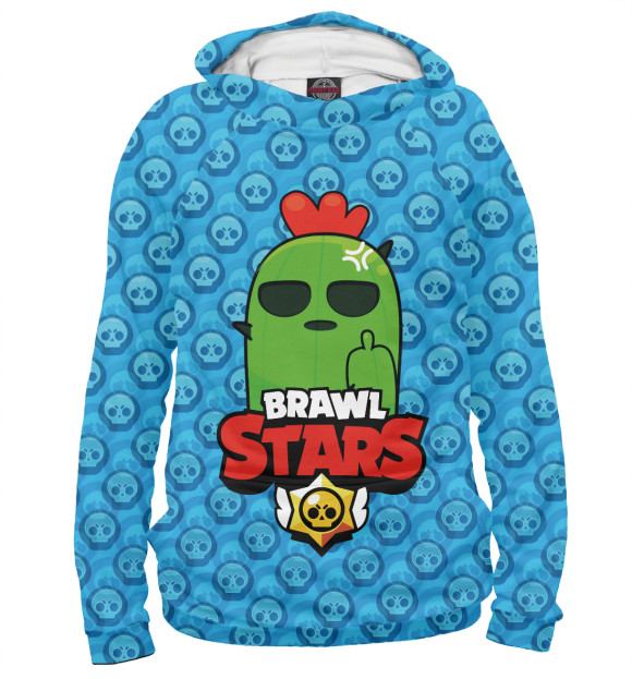 Женское худи с изображением Brawl Stars Spike цвета Белый