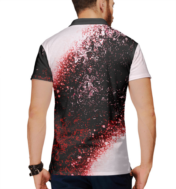 Мужское поло с притом Geometry Dash|Геометрия Даш цвета Белый Мужское поло с изображением Geometry Dash|Геометрия Даш цвета Белый