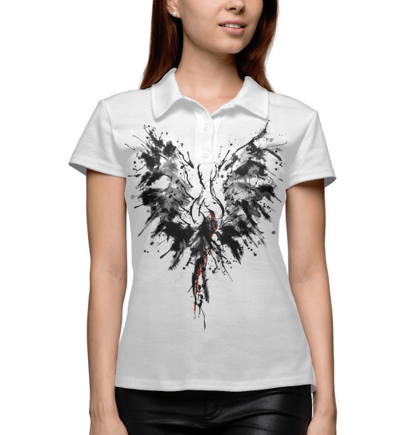 Женское поло с изображением Возрождение цвета Белый