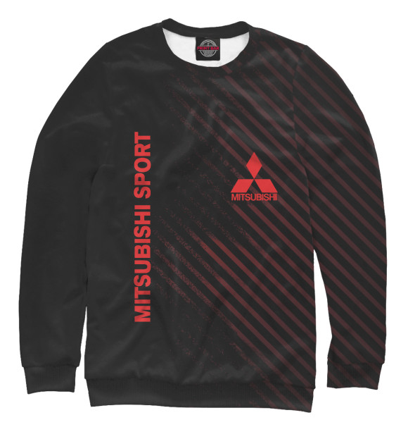 Свитшот для девочек с изображением Mitsubishi цвета Белый