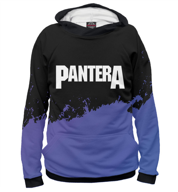 Худи для девочки с изображением Pantera Purple Grunge цвета Белый