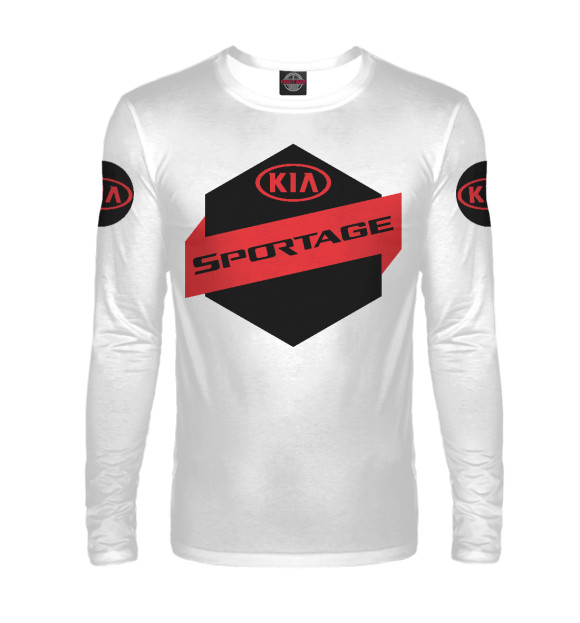 Мужской лонгслив с изображением Sportage цвета Белый