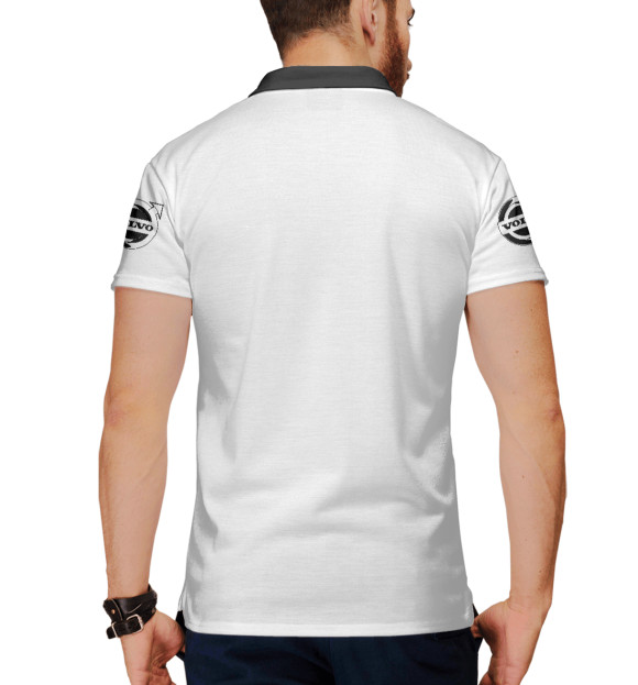 Мужское поло с изображением Volvo цвета Белый