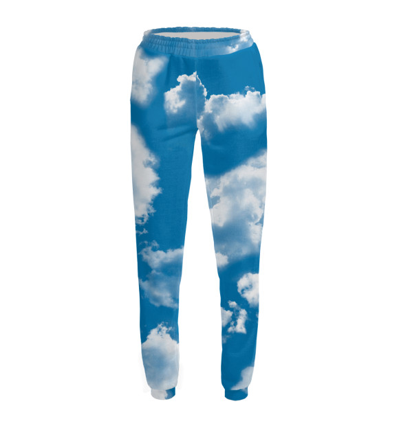 Женские спортивные штаны с притом Небо в облаках цвета Белый Женские спортивные штаны с изображением Небо в облаках цвета Белый