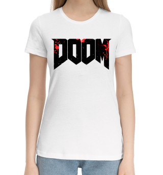 Хлопковая футболка для девочек Doom
