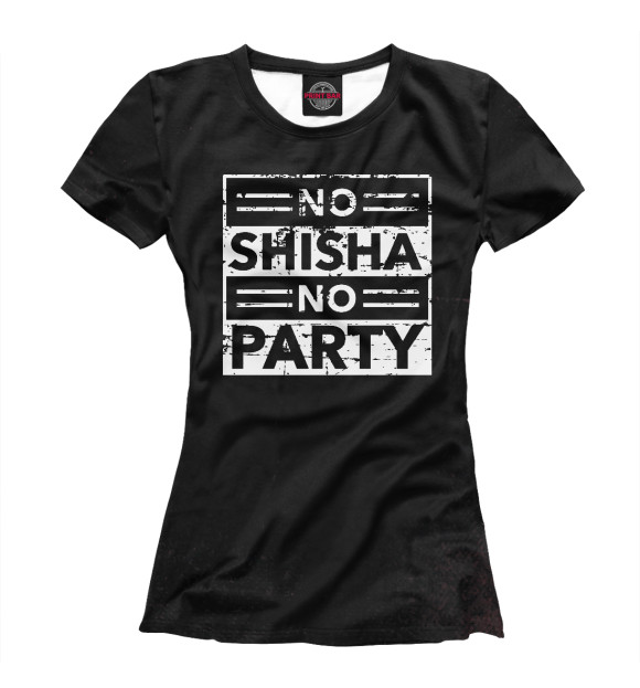 Футболка для девочек с изображением No Shiha No Party цвета Белый