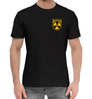 Мужская хлопковая футболка Эмблема команды Ядерный хоккей