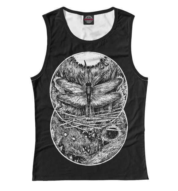 Майка для девочки с изображением Мистическая стрекоза цвета Белый