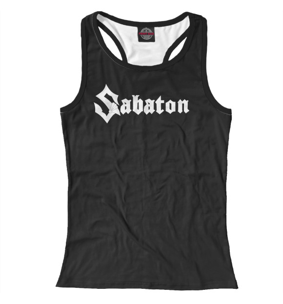 Женская майка-борцовка с изображением Sabaton цвета Белый