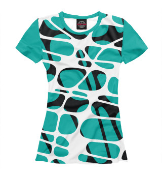 Женская футболка Абстрактный узор из сетчатых прожилок