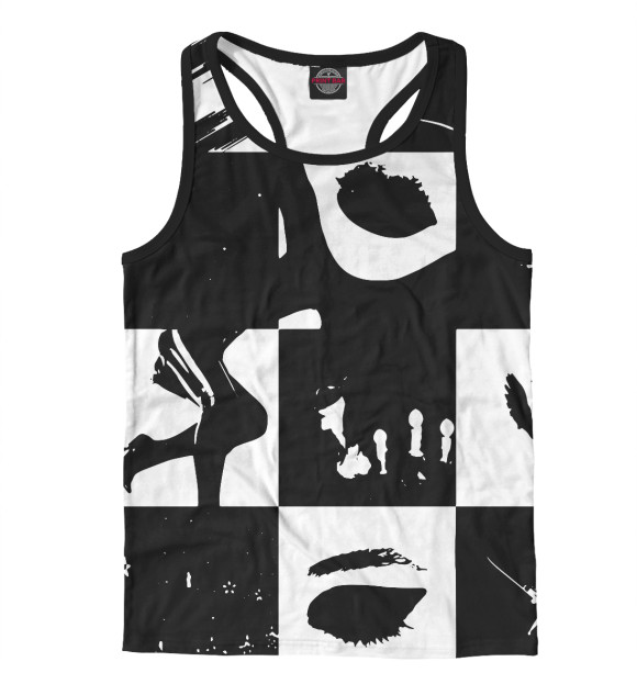 Мужская майка-борцовка с изображением Картина цвета Белый