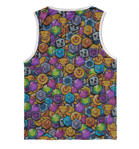 Майка для мальчика с притом Brawl Stars цвета Белый Майка для мальчика с изображением Brawl Stars цвета Белый