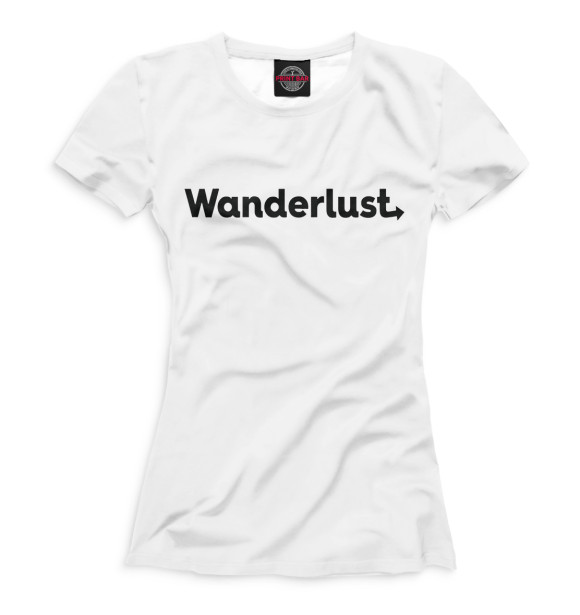 Футболка для девочек с изображением Wanderlust цвета Белый