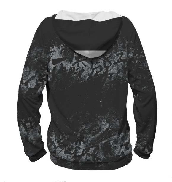 Мужское худи с изображением Bushido золотая надпись цвета Белый