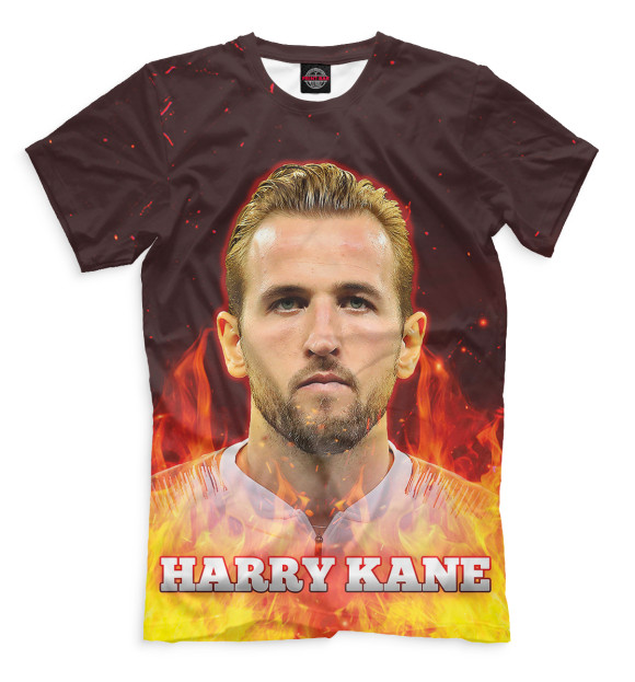 Мужская футболка с изображением Гарри Кейн цвета Белый