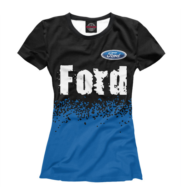 Женская футболка с изображением Ford | Ford цвета Белый