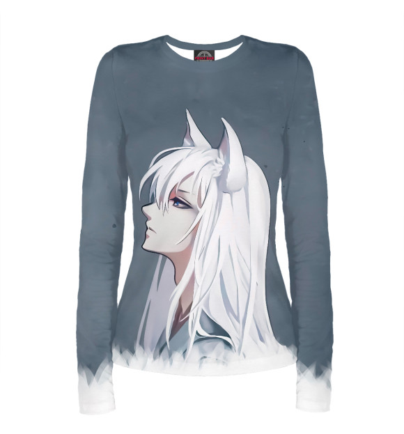 Женский лонгслив с изображением Очень приятно, Бог цвета Белый