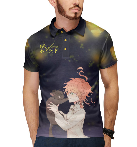 Мужское поло с изображением Обещанный Неверленд цвета Белый