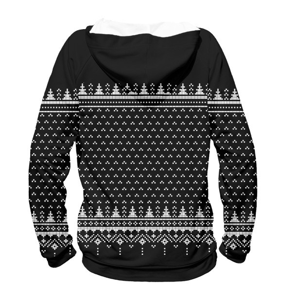 Мужское худи с изображением Скандинавские олени цвета Белый