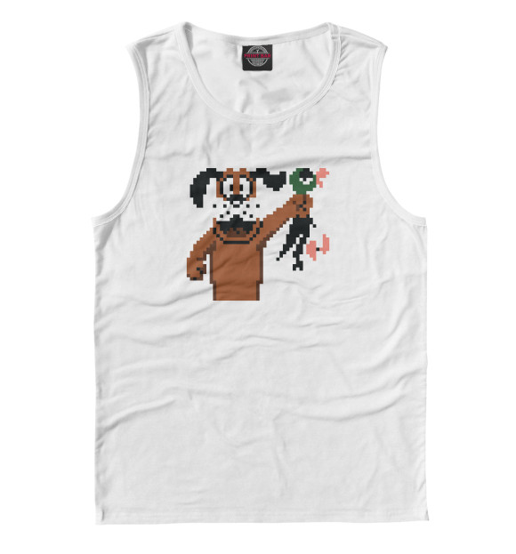 Майка для мальчика с изображением Duck Hunt - The Dog цвета Белый