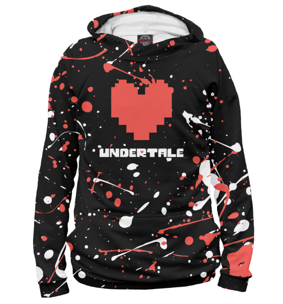 Женское худи с изображением Undertale цвета Белый