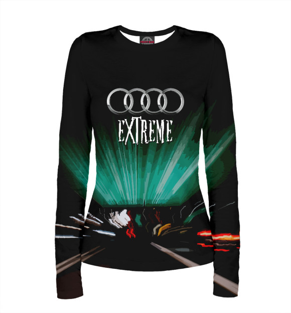 Женский лонгслив с изображением Audi Extreme цвета Белый