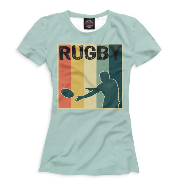 Футболка для девочек с изображением Rugby цвета Белый