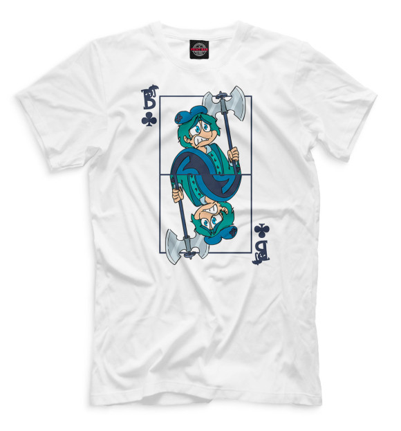 Мужская футболка с изображением 13 карт цвета Белый