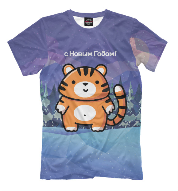 Футболка для мальчиков с изображением Тигренок 2022 цвета Белый