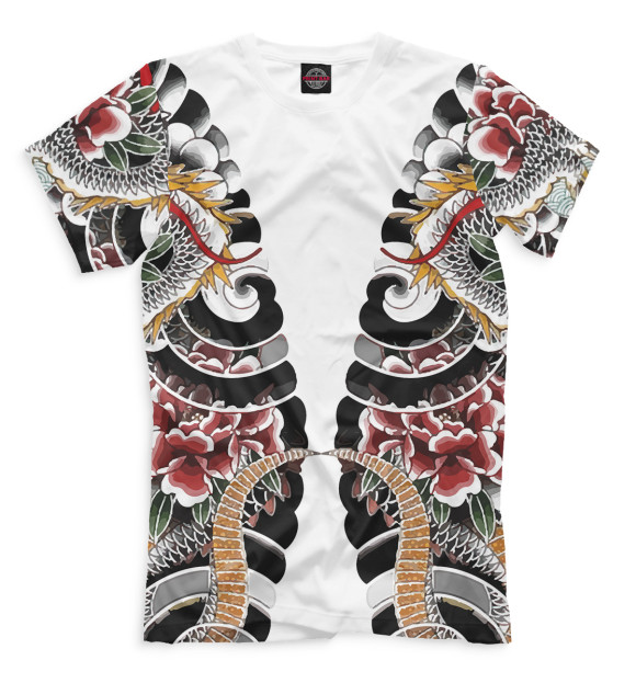 Футболка для мальчиков с изображением Самураи цвета Белый