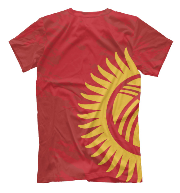Мужская футболка с изображением Киргизия цвета Белый