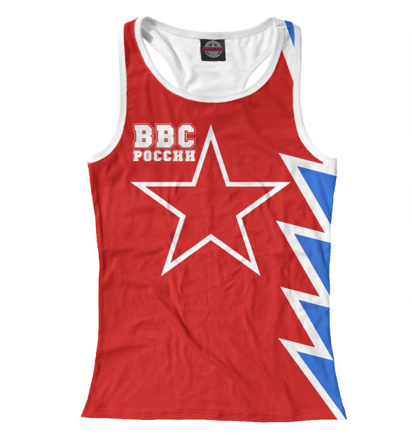 Женская майка-борцовка с изображением Военно Воздушные Силы цвета Белый