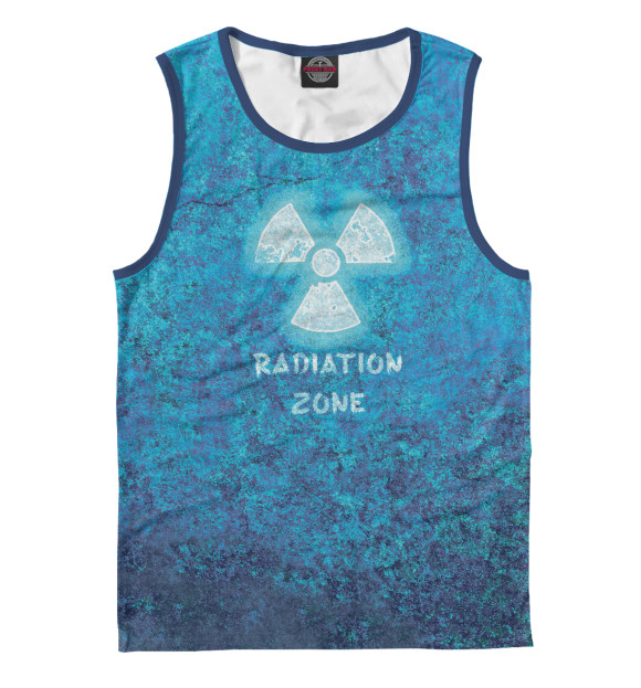 Майка для мальчика с притом Radiation Zone цвета Белый Майка для мальчика с изображением Radiation Zone цвета Белый