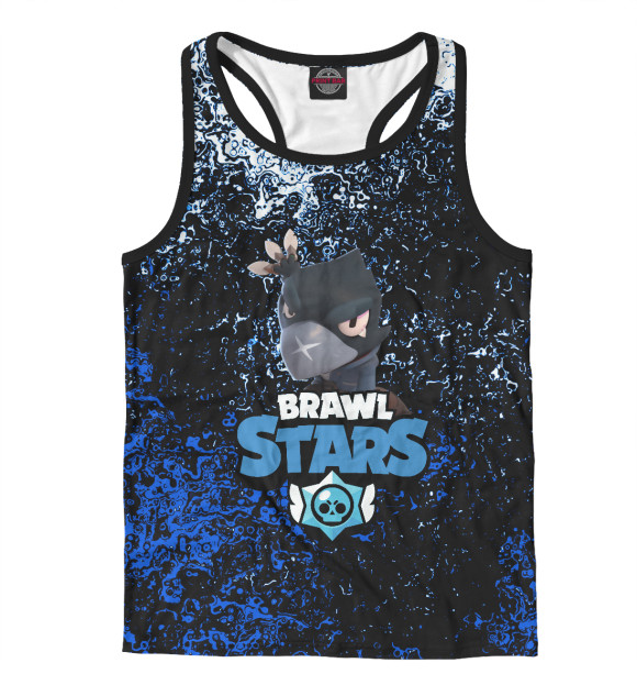 Мужская майка-борцовка с изображением Brawl stars цвета Белый