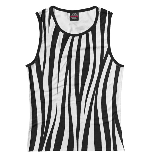 Майка для девочки с изображением Zebra цвета Белый
