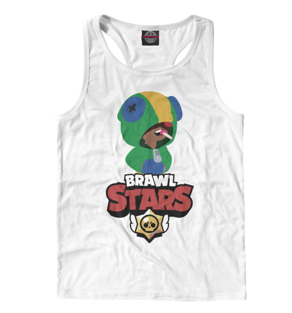 Мужская майка-борцовка с притом Brawl Stars цвета Белый Мужская майка-борцовка с изображением Brawl Stars цвета Белый