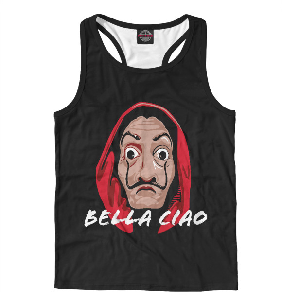 Мужская майка-борцовка с притом Бумажный Дом цвета Белый Мужская майка-борцовка с изображением Бумажный Дом цвета Белый