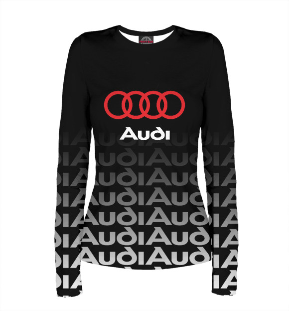Женский лонгслив с изображением Audi цвета Белый