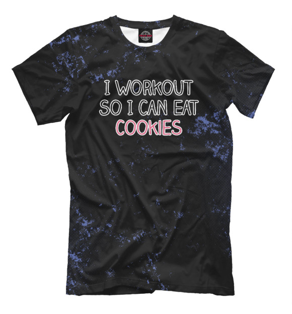 Футболка для мальчиков с изображением I Workout So I Can Eat Cook цвета Белый