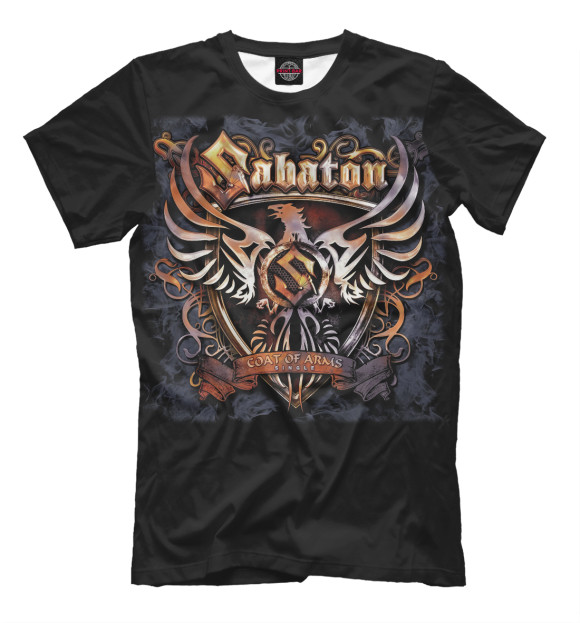 Футболка для мальчиков с изображением Sabaton цвета Белый