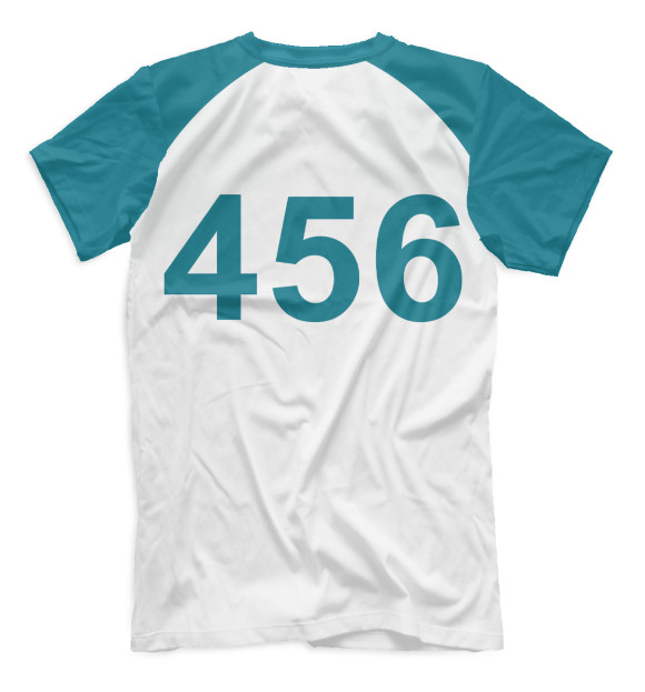 Мужская футболка с изображением 456 цвета Белый