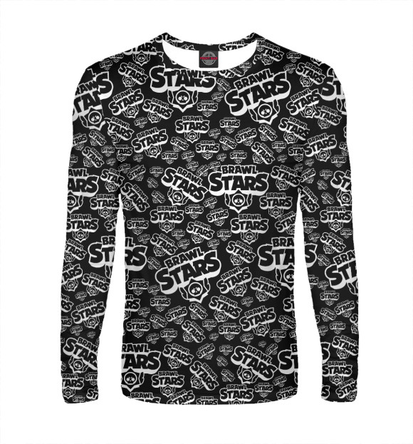 Мужской лонгслив с изображением Brawl Stars цвета Белый